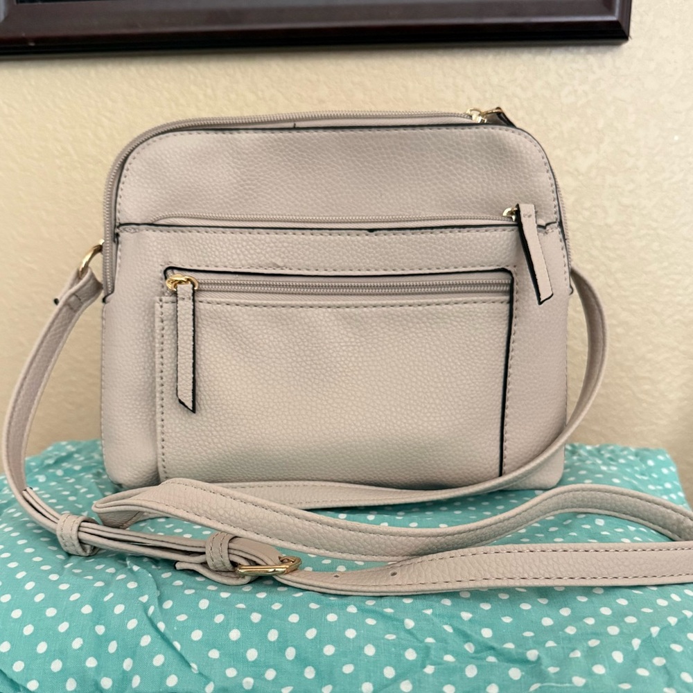 Elegant Cream Crossbody Bag